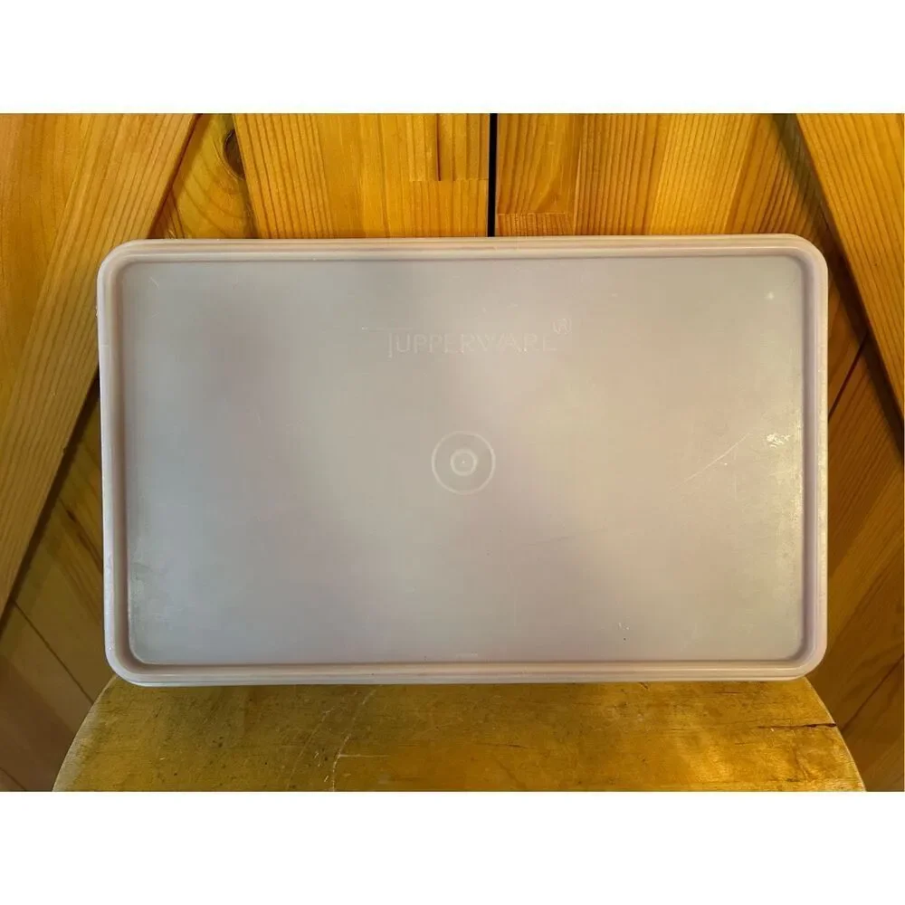 Vintage Tupperware 794-11 Bacon Deli Meat Keeper Container Paprika/Sheer Lid(769